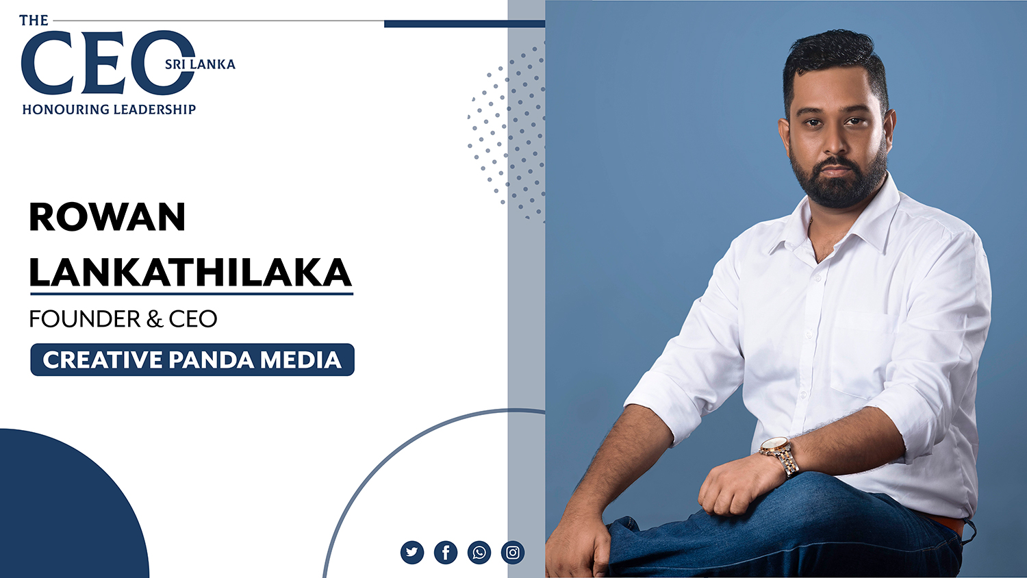 SPEARHEADING HIS ORGANIZATION INTO THE VERY FOREFRONT OF VIRAL MEDIA – FOUNDER CUM CEO OF CREATIVE PANDA MEDIA, ROWAN LANKATHILAKA