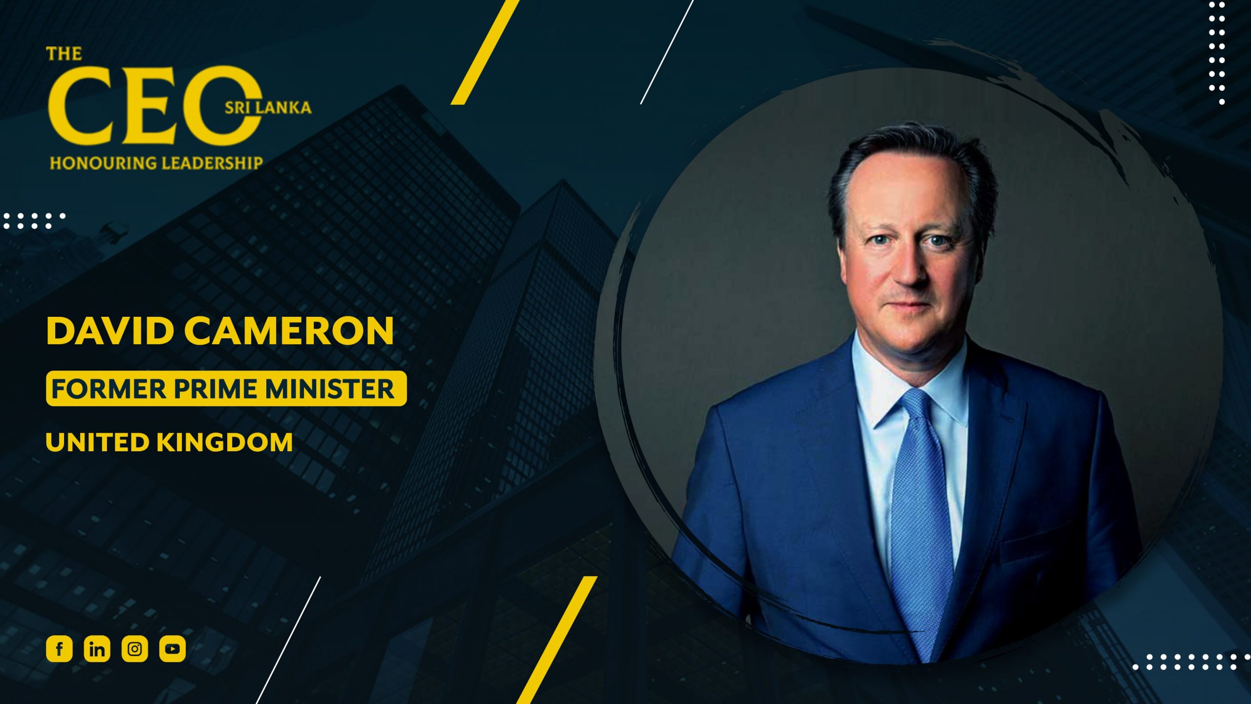 David Cameron To Address Port City Colombo UAE Roadshow Unveiling Opportunities and Incentives for Global Investors