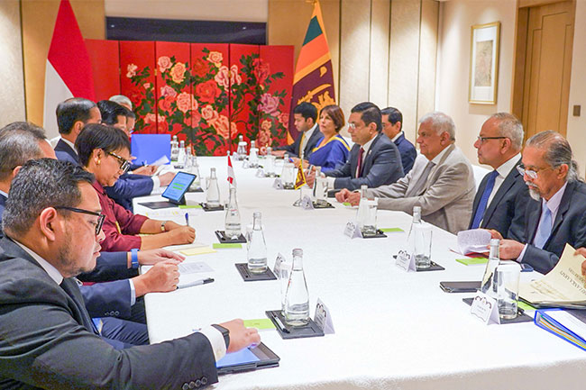 President Ranil meets Indonesian counterpart during China visit